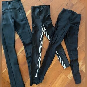 Set of ALO Yoga, Carbon38, and P.ENation black leggings - good condition